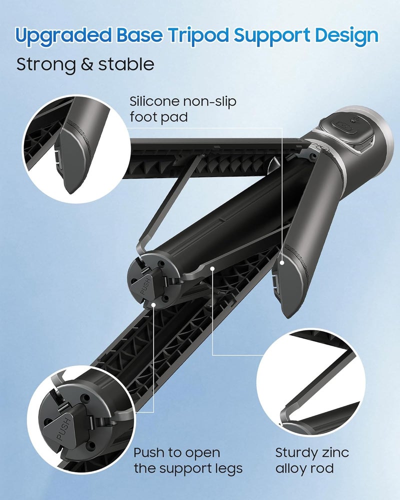 Aklima 67" Selfie Stick Tripod, All in One Phone Tripod with Wireless Remote, Extendable Compact Tripods Portable Travel Stand for iPhone Android Selfie/Video Recording/Live Stream/Vlog - Image 3